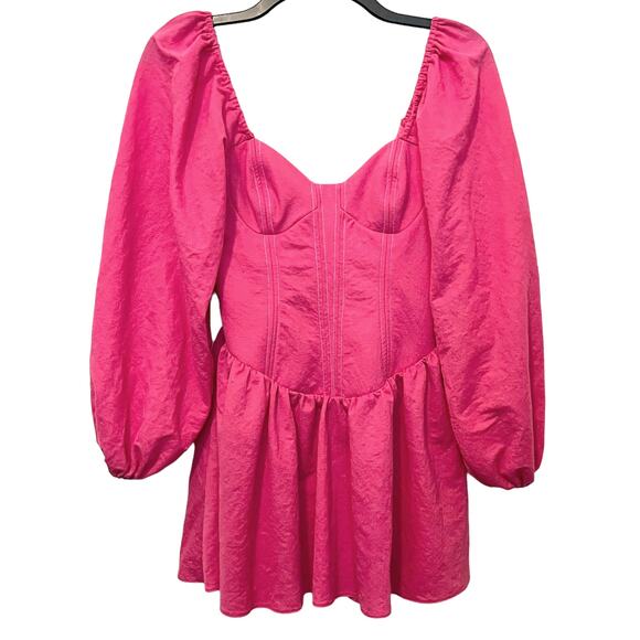 Asos Design Corset Skater Mini Dress Pink Size 2 - Picture 9 of 10